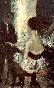 Glackens, William James Seated Actress with Mirror painting